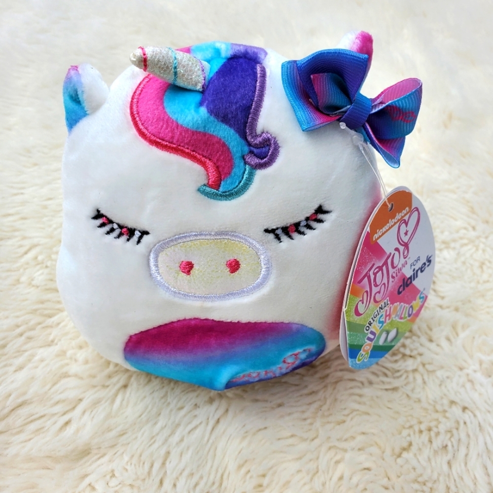JoJo Siwa Squishmallow. White Unicorn. For Claire's. With Tag.